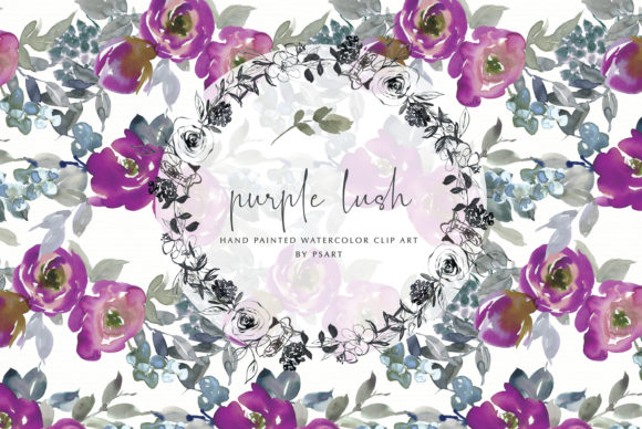 Evaluating the Watercolor Purple Floral Clipart Set for Real Design Projects