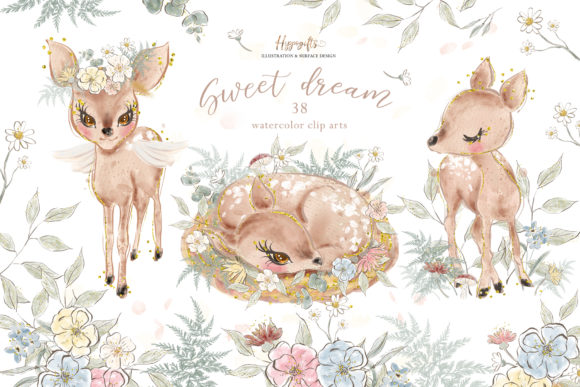 h1>Deer Watercolor Clip Arts: Elegant Illustrations for Soft Brand Storytelling