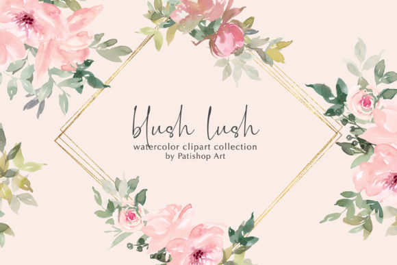 h1Blush Lush Watercolor Floral Clip Art Co: A Designer’s Review for Brand & Marketing Use