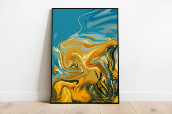 Liquid Texture Poster Watercolor for Illustrations & Digital Products