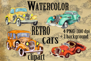 Watercolor Set of Retro Cars Bonus Review