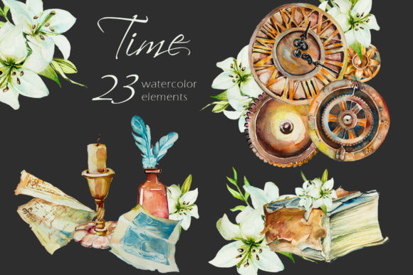 Watercolor Time Design Set: A Crafter’s Best Friend for Handmade Illustrations